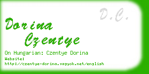 dorina czentye business card